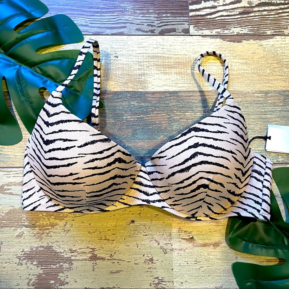 Animal Print Women's Light Lift Bralette Bikini Top